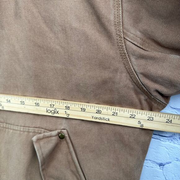 Justin Original Workwear Utility Jacket Heavy Duty Brown Canvas hooded Med/Lg* - Picture 10 of 16